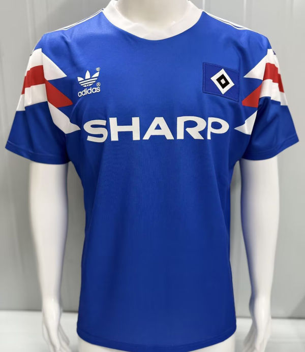 1990/1991 Hamburger Away Blue Retro Soccer Jersey