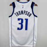 2025 Mavericks THOMPSON #31 White NBA Jerseys
