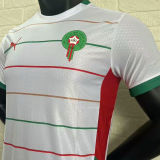 2025 Morocco Away White Player Version Soccer Jersey