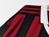 2009/10 AC Milan Home Long Sleeve Retro Soccer Jersey