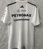 2026 Mercedes AMG Petronas F1 White POLO Team T-Shirt  有领