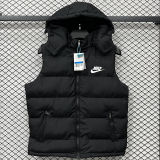 2026/27 NK Black Cotton Vest Jacket J5503 黑色带帽