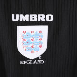 1998 England Away Black Retro Soccer Jersey