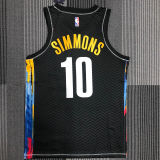 2021 Nets SIMMONS #10 City Edition Black NBA Jerseys Hot Pressed
