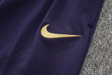 2024 PSG Dark Purple Hoody Zipper Jacket Tracksuit