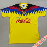 1998 Club America Home Yellow Retro Soccer Jersey