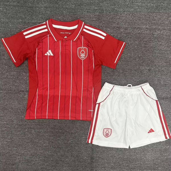 2025/26 Nottingham Forest Home Red Kids Soccer Jersey