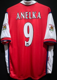 ANELKA #9 ARS Home Retro Jersey 1998/99 (Have Patch 带 1997-1998 金双臂章 FA Premier League Font 英超字体 )