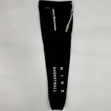 2024/25 Nk~ Black Pure Cotton Sports Trousers Zipper style