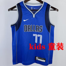 Mavericks DOECIC #77 Blue  Kids NBA Jersey 热压