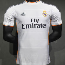 2013/14 RM White Home Retro Player Version Soccer Jersey  球员版