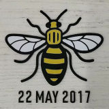 M Utd 2017-5-22 Bee Patch 曼联胸前小蜜蜂  (You can buy it OR tell us which jersey to print it on. )