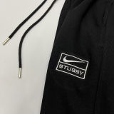 2024/25 Nk~ Black Pure Cotton Sports Trousers Zipper style