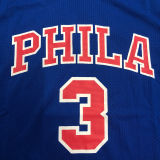 IVERSON # 3 76ers Blue Mitchell Ness Retro Jerseys