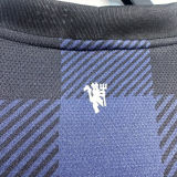 2013/14 M Utd Away Black Retro Long Sleeve Soccer Jersey