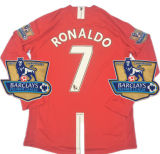 2007/08 M Utd Home Red Long Sleeve Retro Jersey League Version 联赛版
