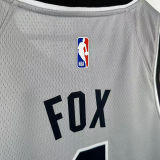 2026 Spurs FOX #4 Grey NBA Jerseys