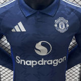 2024/25 M Utd Away Player Version Long Sleeve Soccer Jersey