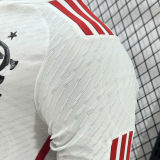 2024/25 Flamengo Away White Player Version Long Sleeve Jersey