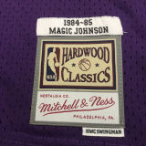 1984/85 Lakers JOHNSON #32 Retro Purple NBA Jerseys热压