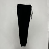2024/25 Nk~ Black Pure Cotton Sports Trousers Zipper style