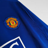 2008/09 M Utd Blue Long Sleeve Retro Jersey
