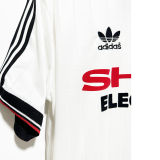 1982/83 M Utd Away White Long Sleeve Retro Soccer Jersey