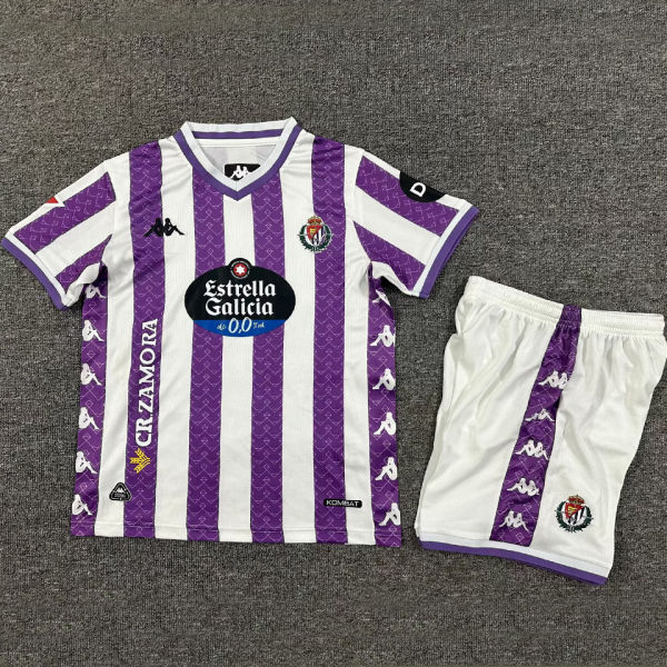 2025/26 Real Valladolid Home Kids Soccer Jersey
