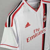 2011-2012 AC Milan Away White Retro Soccer Jersey