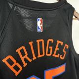 2026 NY Knicks BRIDGES #25 Black NBA Jersey