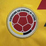 1990 Colombia Home Yellow Retro Kids Soccer Jersey