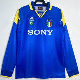 1995/96 JUV Away Blue Retro Long Sleeve Soccer Jersey
