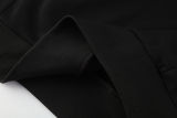 2025 AD~ Black Hoody Zipper Jacket Windbreaker
