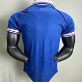 1998 France Home Blue Retro Player Version Soccer Jersey