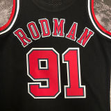 1998 Bulls RODMAN #91 Retro Black NBA Jersey