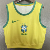 2025/26 Brazil Home Women Yoga Vest Jersey 女