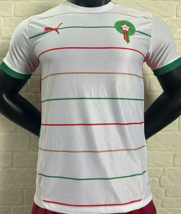 2025 Morocco Away White Player Version Soccer Jersey