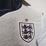 2026/27 England Home White Player Version Long Sleeve Soccer Jersey