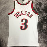1997/98 76ers IVERSON #3 Retro White NBA Jerseys热压