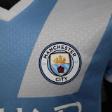 2025/26 Man City Home Blue Player Version Soccer Jersey