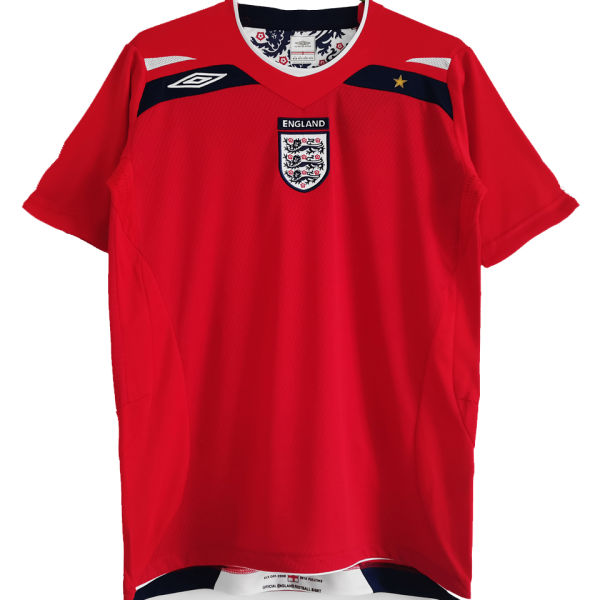 2008/10 England Away Red Retro Soccer Jersey