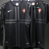 2013 Portugal Away Black Retro Player Version Long Sleeve Jersey 球员版 长袖