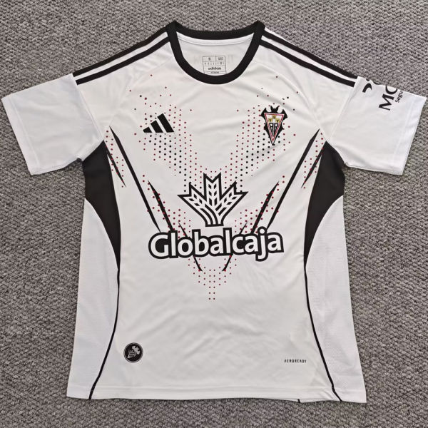 2025/26 Albacete Home White Fans Soccer Jersey 阿尔巴赛特