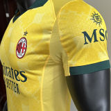 2025/26 AC Milan Third Yellow Player Version Soccer Jersey