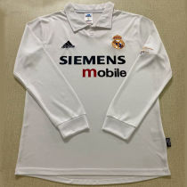 2002/03 RM Home White Retro Long Sleeve Soccer Jersey