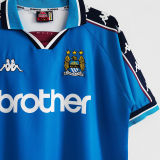 1997/99 Man City Home Blue Retro Soccer Jersey