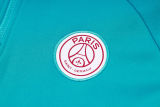 2025 PSG Green Hoody Zipper Jacket Tracksuit