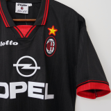 1997/98 AC Milan Away Black Retro Soccer Jersey