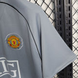 2007/08 M Utd Gray Goalkeeper Retro Soccer Jersey