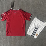2025/26 M Utd Home Red Kids Soccer Jersey